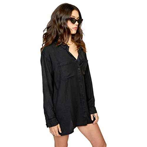 RVCA Womens Solstice Button Up CoverupSwimwear Cover Up