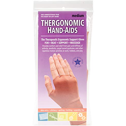 Support Gloves for Hands and Wrists - Medium, Ergonomic, Nylon & Spandex