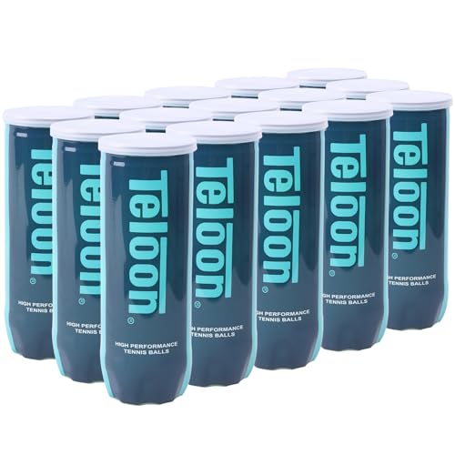 Teloon Championship Tennis Balls - Extra & Regular Duty, 15 Cans - 45 Pressurized Felt Balls