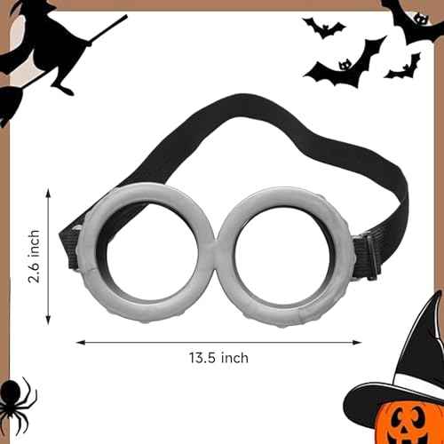 Halloween Costume Accessories for Adults Couples Adjustable Steampunk Cartoon Goggles for Halloween Cosplay Parties
