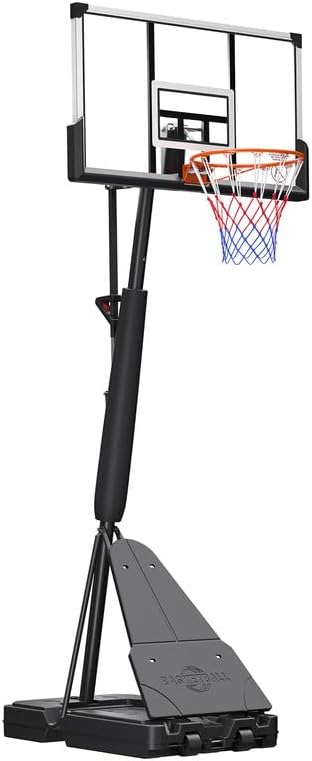 10 FT Basketball Hoop Outdoor Basketball Goal Portable Adjustable Basketball Hoop for Adults Youth in Backyard, Driveway, Indoor, 44 Inch PC Shatterproof Backboard