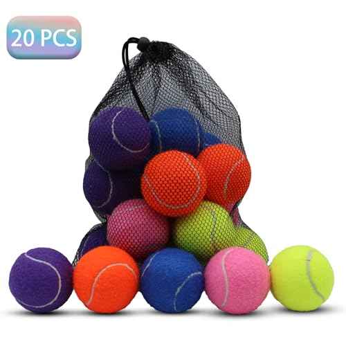 Tennis Balls, 20 Pack Training Tennis Balls,High Elasticity Practice Tennis for Beginner, Exercise Playing Balls for Pet Dog