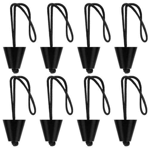 8 Pieces Universal Kayak Scupper Plugs Kit, Silicone Scupper Plugs for Kayak, Kayak Accessories with Lanyard, Scupper Plug Drain Hole Stoppers