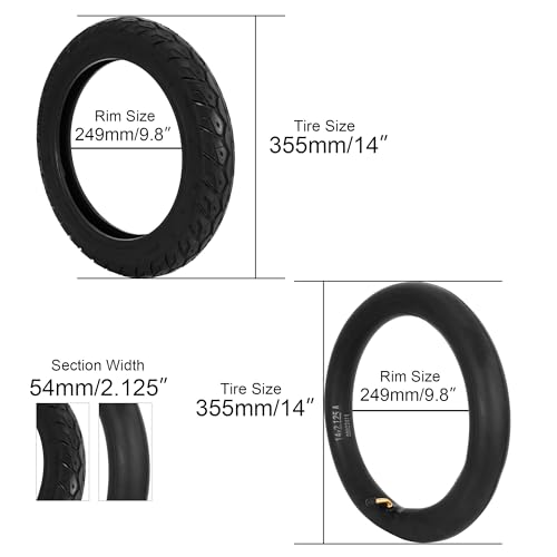 14x2.125 E-Bike and Scooter Tire Tube for Electric Bikes and Ride-On Scooters