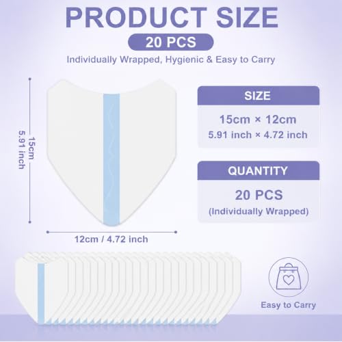 20 Pcs Waterproof Anti Chafing Skin Tape for Thighs & Legs Discreet & Reusable