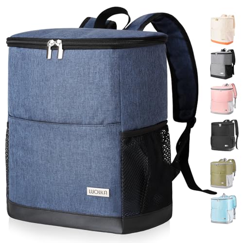 Insulated Waterproof Cooler Backpack for Outdoor - Navy Blue, 30 Can Capacity