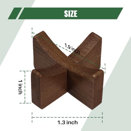 Walnut Wooden Ball Storage Stand Holder for Softball & Baseball - 4 Pack
