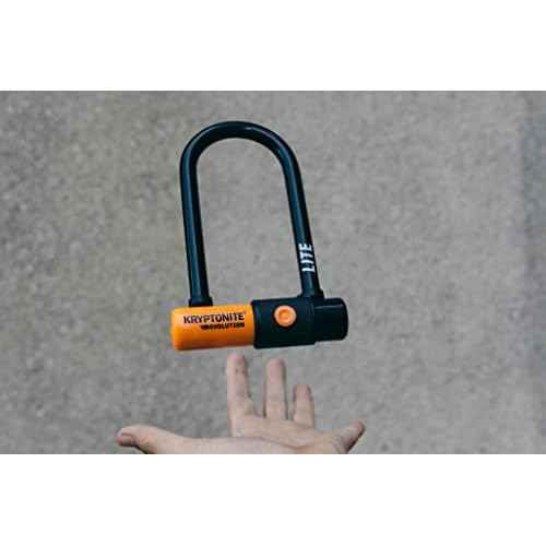 Kryptonite Evolution Lite Mini-6 Bike U-Lock, Lightweight Anti-Theft Bicycle U Lock, 11mm Steel Shackle with Keys, High Security Lock for Bicycles Scooters
