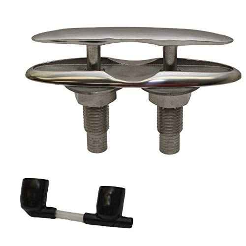 Attwood 66519-1 Retractable Low-Profile Stainless Steel Marine Boat 8-Inch Neat Cleat
