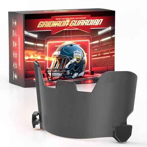 Football Helmet Visor for Mouth Guard Sports Safety - Shatterproof Universal Fit Youth/Adult Lens with QuickLock Clips | ASTM Certified, Hydrophobic Coating