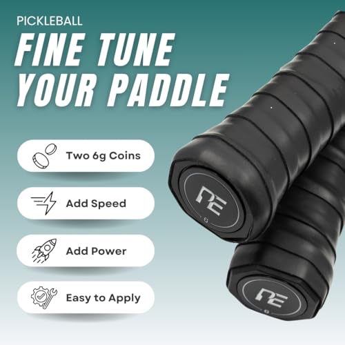 6g Pickleball Paddle Weights & Counterbalance Cap Coins – End Cap Weights for Faster Hands