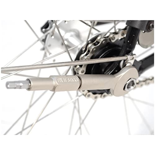Fix It Sticks Commuter Compact Bike Tool Kit - Replaceable Sticks with Bracket, 2, 2.5, 3, 4, 5, 6 mm hex, T-25, and P2 Bits, 2 Tire Levers, 15mm Wrench, Carrying Case
