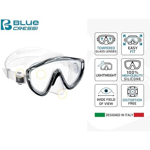 Cressi Junior Mask & Snorkel Kit- Lightweight and Comfortable - Tinetto & Mini Island- Designed in Italy by Cressi