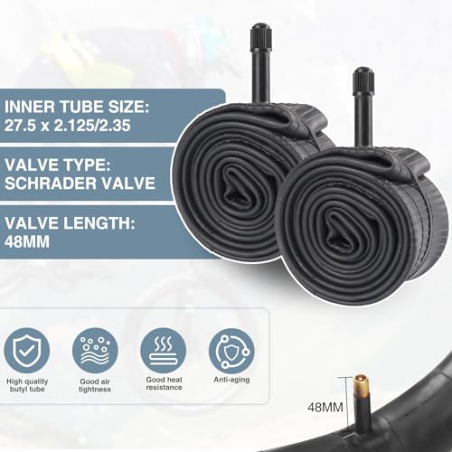 27.5 Inch MTB Bike Tire 2.3 Wide Brown Wall Folding Bead Replacement - 27.5 x 2.3