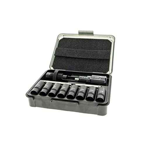 Frankford Arsenal Universal Bullet Seating Die for .224 to .338 Caliber with Micrometer Stem and Storage Case for Reloading, Black