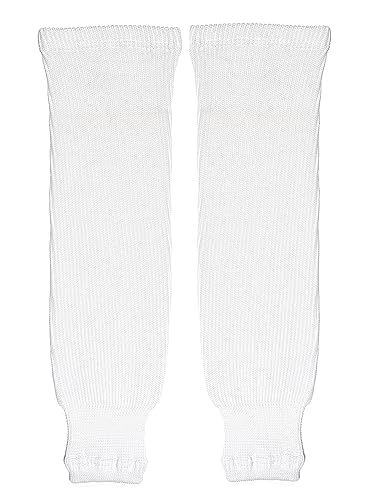 Youth White Hockey Socks - PEAR SOX Pro-Weight Solid Color 22-24 Inches