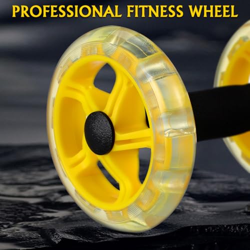 Dual Ab Roller Wheel Set for Core Workout - Portable Abdominal Exercise Equipment
