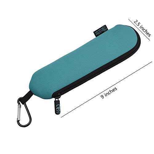 Neoprene Travel Flatware Case 3mm Thick Collapsible Utensil Pouch for Camping & Outdoors