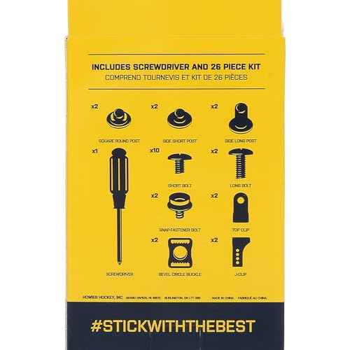 Howies Hockey Helmet Repair Kit ? 26-Piece Sports Equipment Hardware Set ? Multi-Sport Use for Major Brands of Hockey, Football, Lacrosse, Softball, and Catcher Helmets
