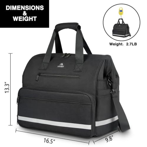 Large Medical Bag for Nurses and Doctors with Multi-Compartment Organizer