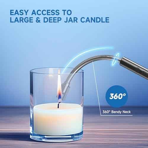 2 Pack Electric Candle Lighter Flameless Arc Windproof Flexible Long Neck USB Rechargeable Lighter Matches for BBQ Grill Fireworks Camping.(Black)