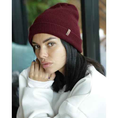 Beanie Hats for Women Men Winter Hats Womens Knitted Slouchy Beanies Cuffed Skull Cap Warm Ski Hat