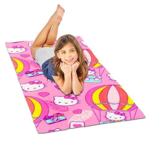 SANRIO Hello Kitty and Friends Towel Set - Bundle with 6 Hello Kitty Microfiber Bath Towels Plus More Pool, Beach and Bathroom Set