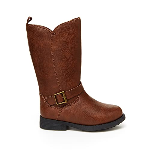 Girls' Lumi Boots - Toddler Size 7, Chocolate Knee-High Zipper Shoes