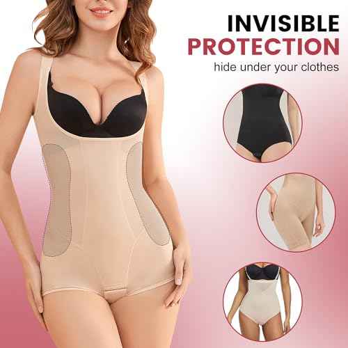 Wehhbtye 2Pcs Post Surgery Lipo Foams, Abdominal Side Compression Board, 11.8'' x 5.5'' Black Lipo Foam Lateral Protector for Post Surgery Recovery Waist Filling Skin Anti-Sagging