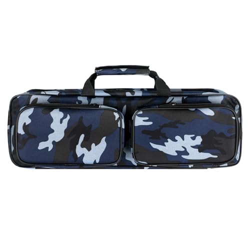 Fishing Tackle Carrier Bag with 2 Front Storage Pockets - Blue Camo