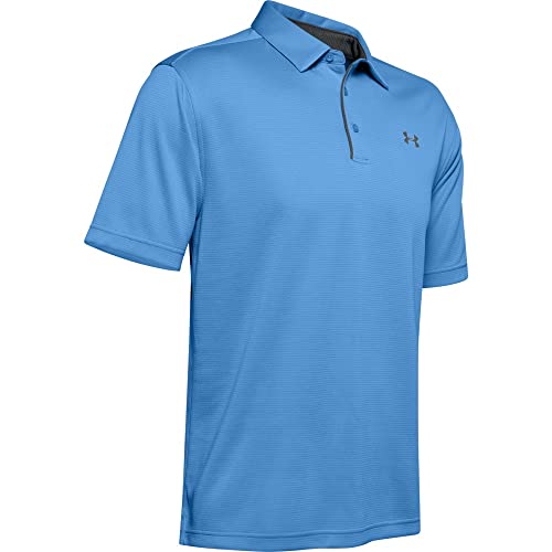 Under Armour Men's Tech Golf Polo - Medium Carolina Blue / Pitch Gray