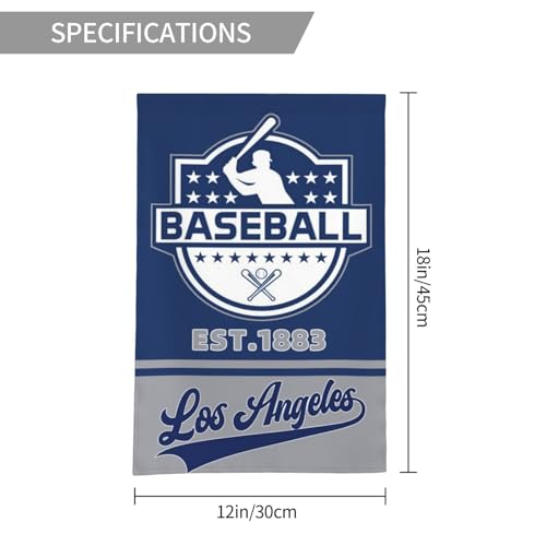 Los Angeles Flags Double Sided Printing Los Angeles baseball team Garden Flags 18" x 12.5 For Outside Yard