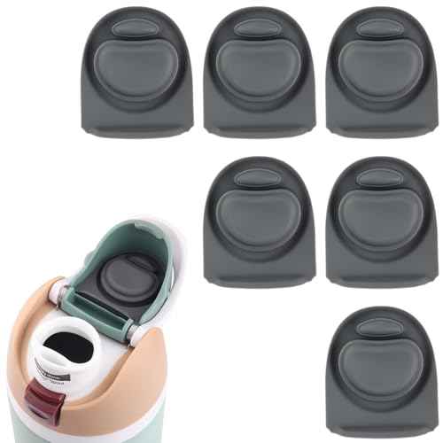 Joshey 6 Pack Rubber Seal Replacement Stopper, Compatible with Owala Freesip 24 Oz Bottle Spout Lid-Silicone Gasket Replacement Parts(Gray)