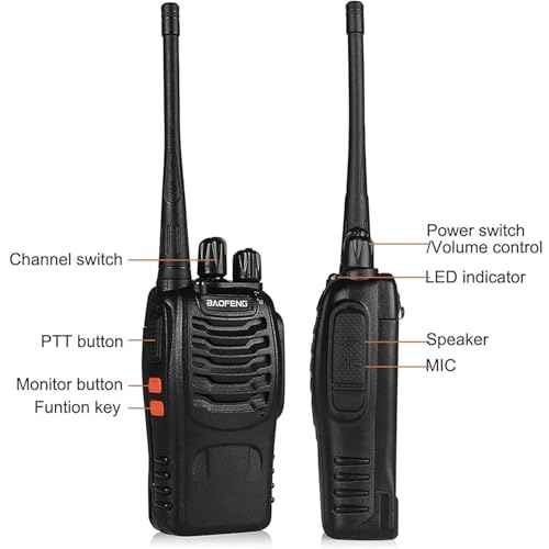 Baofeng Radio 888S Walkie Talkies Rechargeable Walkie-Talkies Long Range with Earpieces for Adults, 2 Way Radios Kids walkie talkies 10 Pack