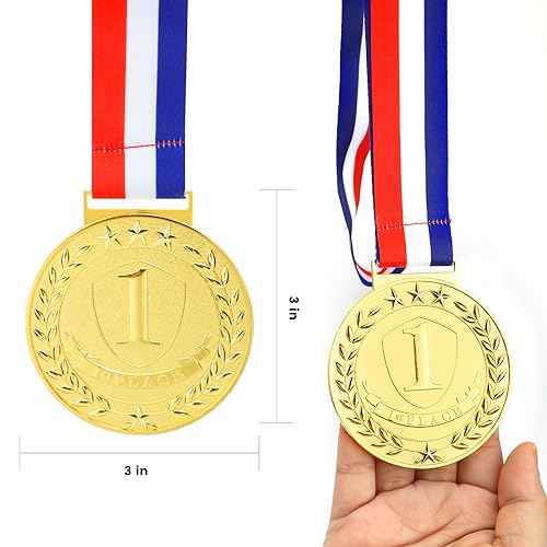 Abaokai 1st, 2nd, 3rd Award Medals - 3 Inches Olympic Style Winner Medals Gold Silver Bronze Prizes for Competitions, Party