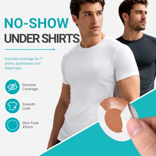 SCICOFIX 60pcs Tan Nipple Covers Men Running Anti-Chafing Tape for Marathon Sports