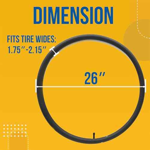 CALPALMY 20"/26" Bike Inner Tube, Replacement Bicycle Tubes with 32mm Schrader Valve fit for 20x1.75/1.95 26x 1.75/1.95/2.125 Bike Tire