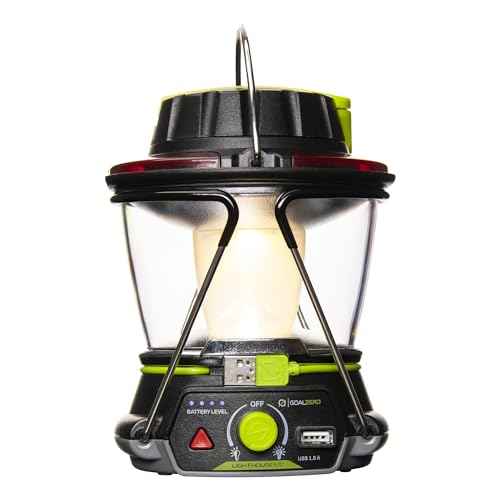 Lighthouse 600 Multi Functional Adjustable Light Perfect for Camping, Outdoor Events, or Emergency use Lumens USB Charging of Phones and Small Devices Long-Lasting Lithium Battery.
