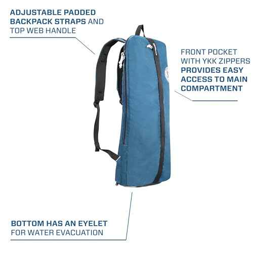 SCUBAPRO Sport 10 Dive Bag with Backpack Straps and Top Handle for Scuba Diving Gear, Denim Blue Color Fabric