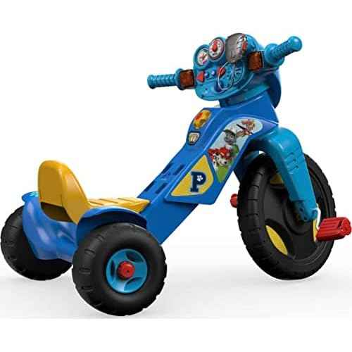 Fisher-Price Toddler Tricycle Nickelodeon PAW Patrol Lights & Sounds Trike, Toy Bike with Handlebar Grips & Storage for Outdoor Play Kids Ages 2+ Years