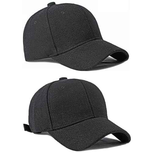 Unisex Wool Blend Baseball Cap Adjustable Structured Tweed Hat