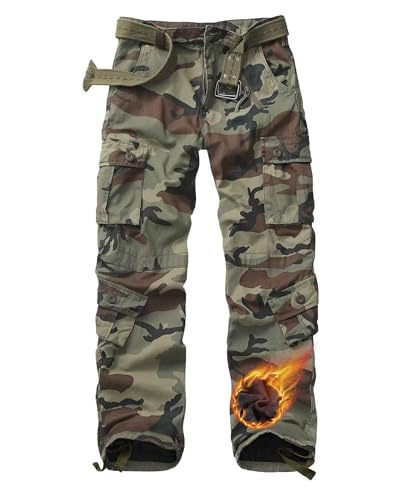Women's Snow Pants, Fleece Lined Ski Pants - Variation 8 / C29 Camouflage