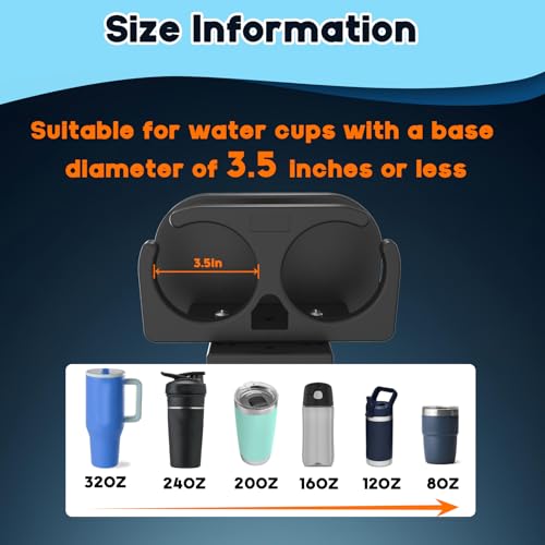 Double Boat Cup Holder for Lund Ranger G3 45 Degree Track Mount - Dual Drink Holder