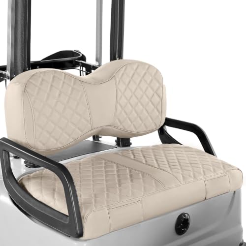 Beige Golf Cart Seat Cover Fit Yamaha G29 Drive2 Front Standard Seat - Custom Fit