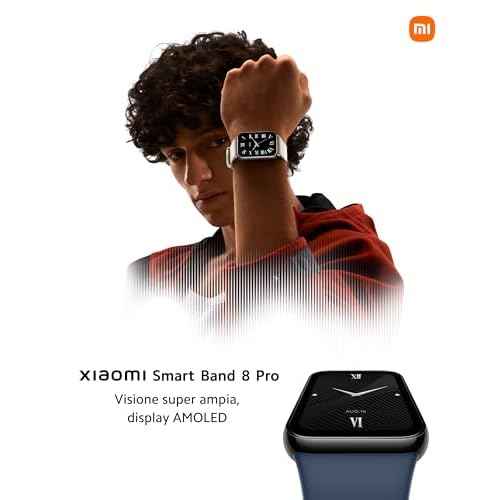 Xiaomi Smart Band 8 Pro Fitness Tracker, 1.74"" AMOLED Display, up to 20 Days Battery, 5ATM, SpO2 Tracking, Sleep and Heart Rate Monitoring, 150+ Training Modes, Pedometer, Silver/Gray