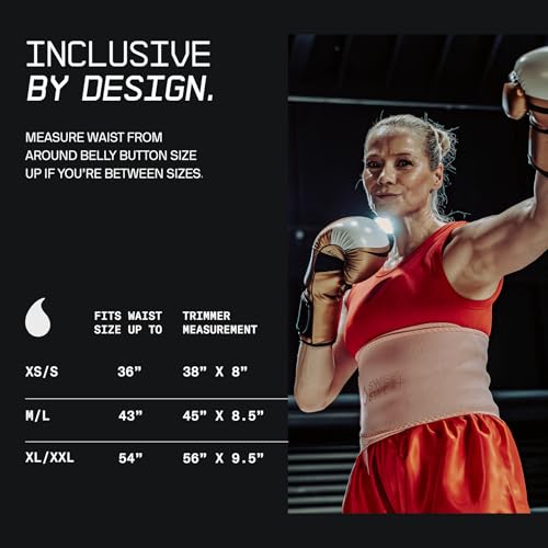 Sports Research Sweet Sweat Waist Trimmer Pro Series Black X-Small-Small - Adjustable Back & Core Support
