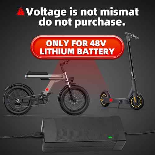 UL Certified 54.6V 2A Fast Electric Bike Charger for 48V Ebike Battery - Compatible with Lectric XP 2.0/3.0, Ecotric City/Beach, Evercross H5/H7