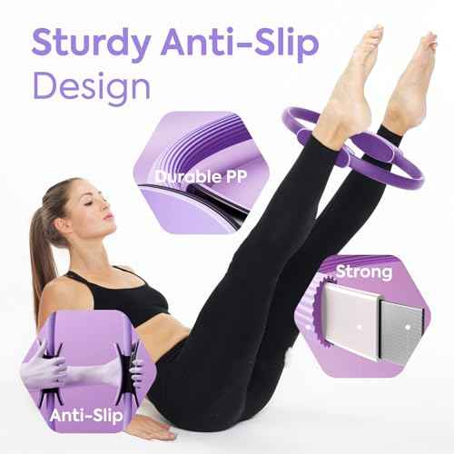 Home Pilates Essentials Kit for Women, Pilates Equipment Workout Set with Pilates Ball,Pilates Bands & Accessories, Pilates Ring Set for Beginners Home Workout with Guide