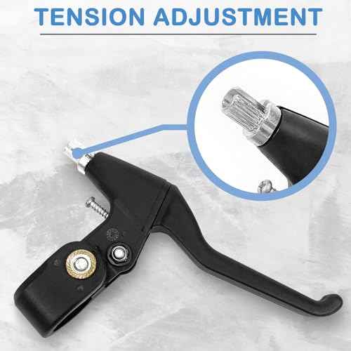 Universal Bicycle Brake Lever/Bike Brake Handle, 22mm Compatible, Suitable for Most Bicycles, Road Bike, Mountain Bike and More [Black - Pair]