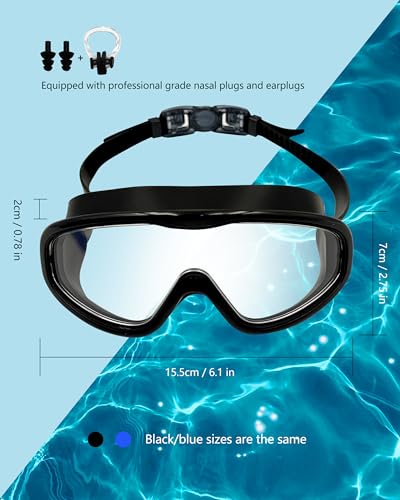 Adult Swim Goggles 2 Pack Anti-Fog UV Protection Adjustable Silicone